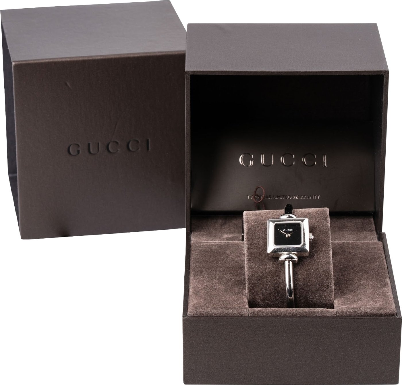 Gucci Silver Tone 1900L Bangle Watch