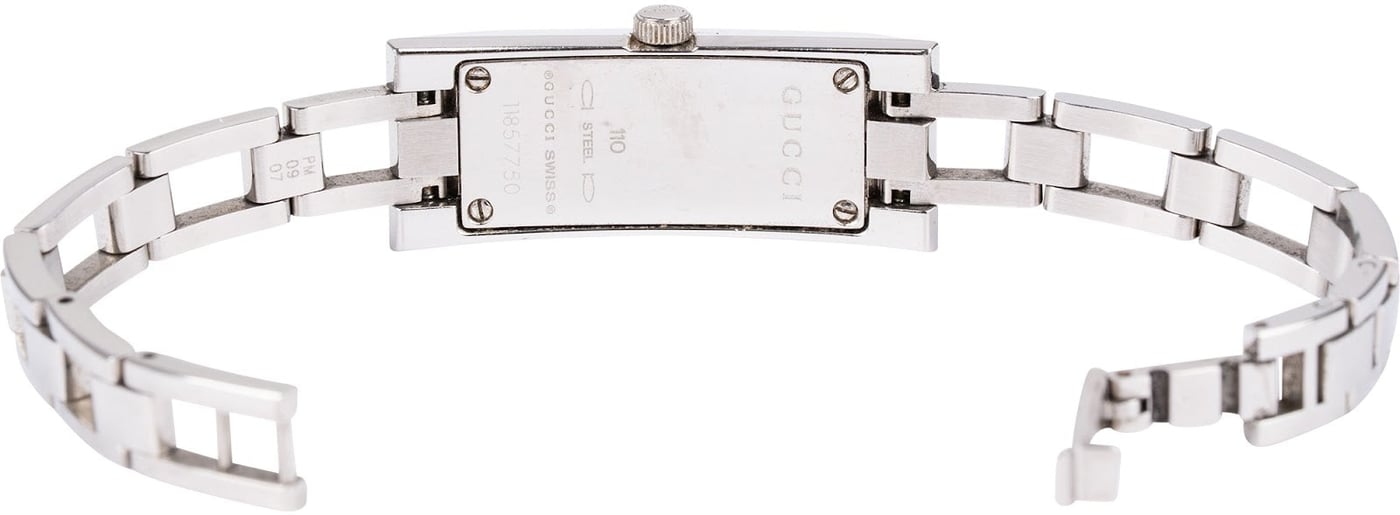 Gucci Silver Tone 110 Diamond Woman Watch