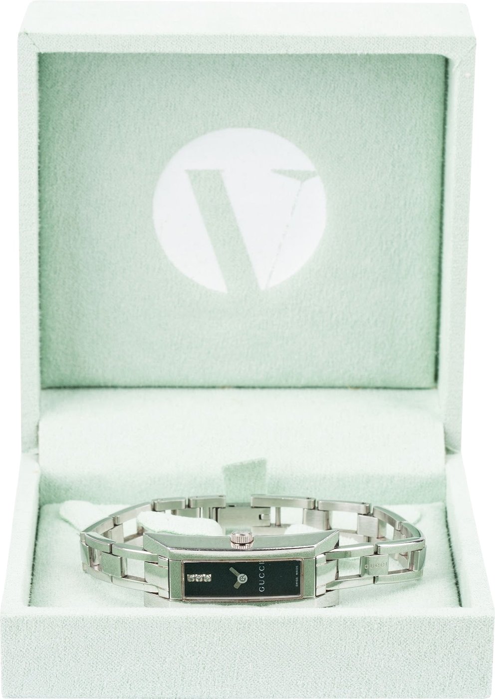 Gucci Silver Tone 110 Diamond Woman Watch