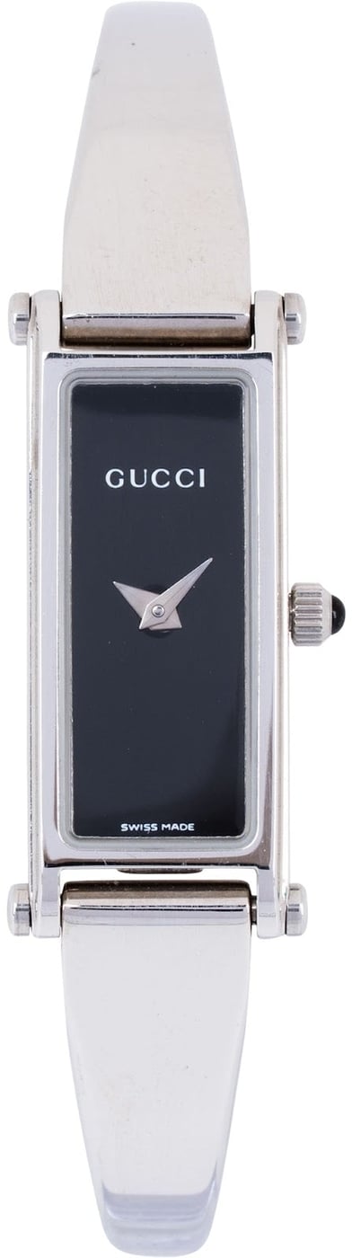 Gucci Silver Tone Horsebit 1500L Bangle Woman Watch