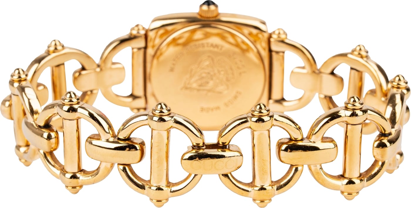 Gucci Gold Tone Horsebit 6400L Woman Watch