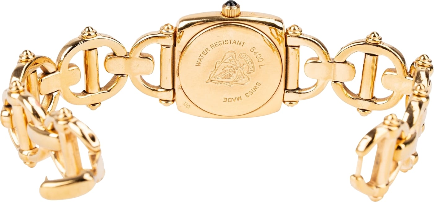 Gucci Gold Tone Horsebit 6400L Woman Watch