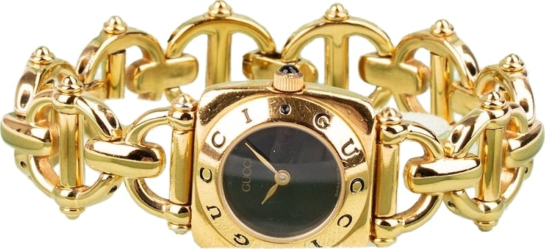 Gucci Gold Tone Horsebit 6400L Woman Watch