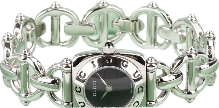 Gucci Silver Tone Horsebit 6400L Woman Watch