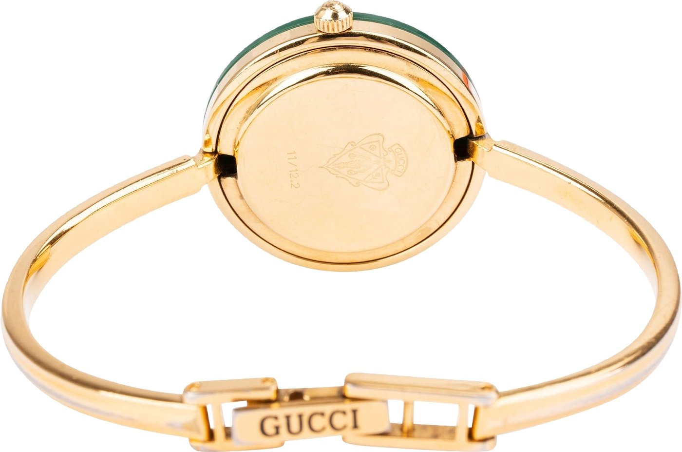 Gucci Gold Tone Sherry Line Change Bezel 11/12.2 Bangle Woman Watch