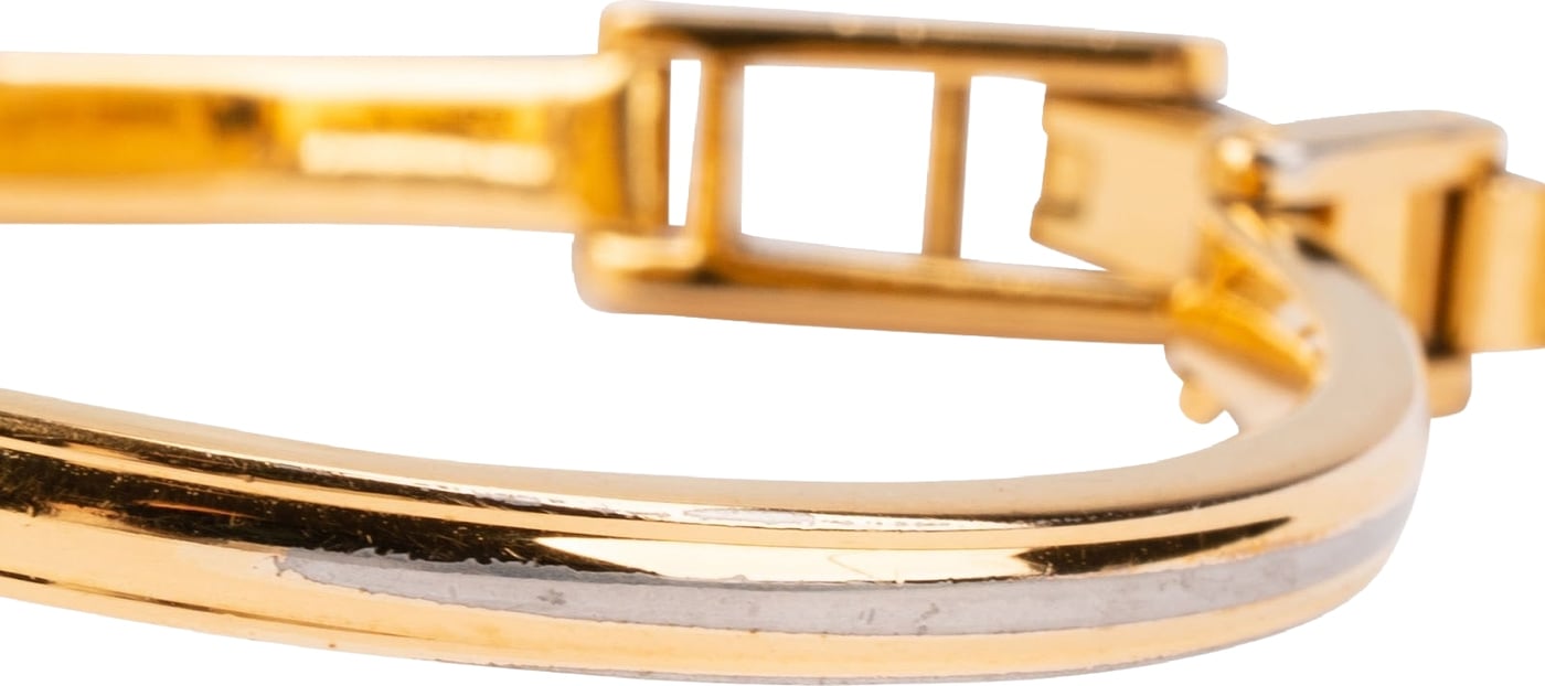 Gucci Gold Tone Sherry Line Change Bezel 11/12.2 Bangle Woman Watch