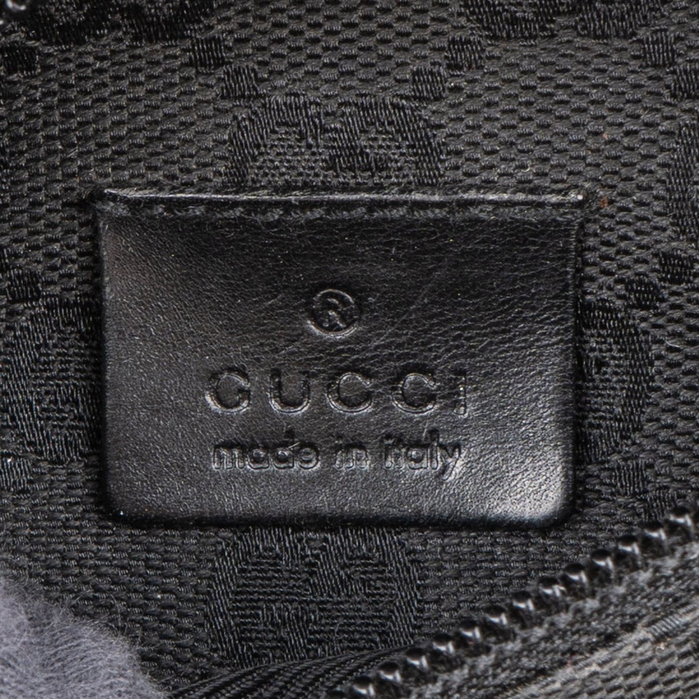 Gucci Black Monogram GG Canvas Belt Crossbody Bag