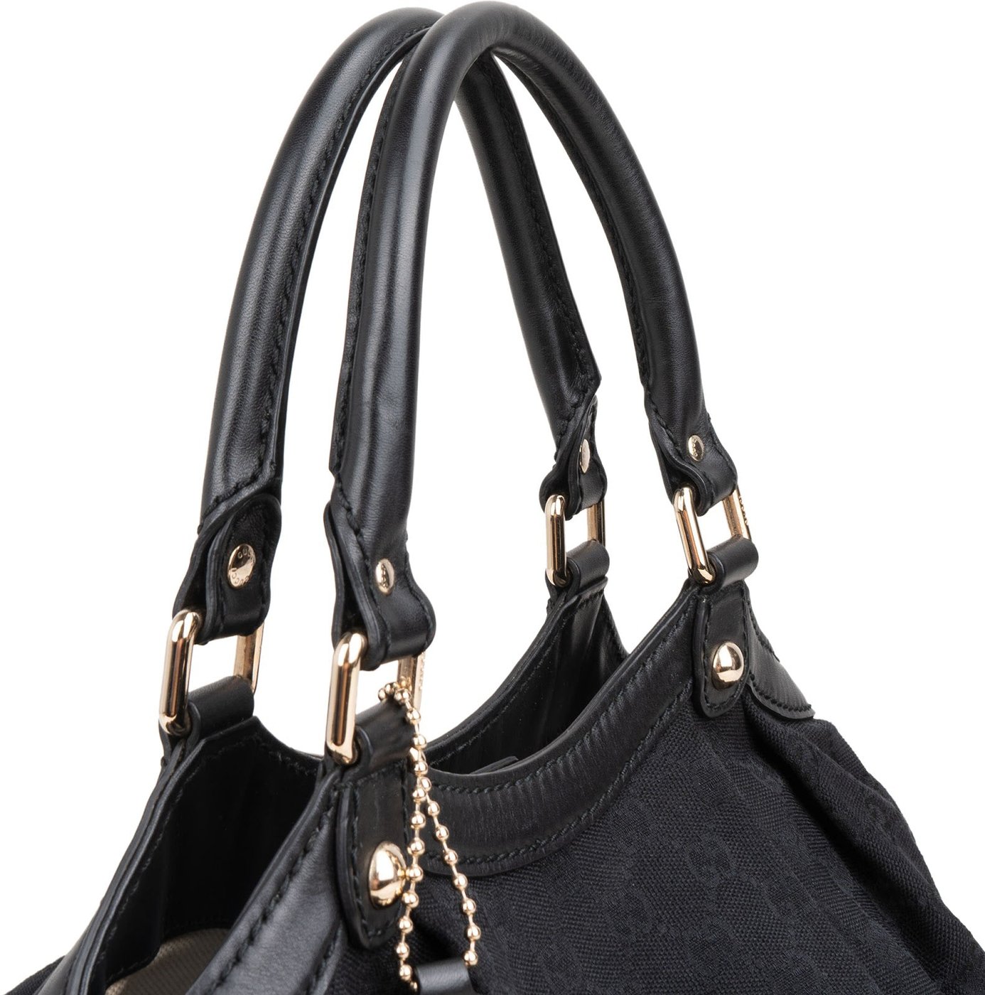 Gucci Black Monogram GG Canvas Sukey Handbag