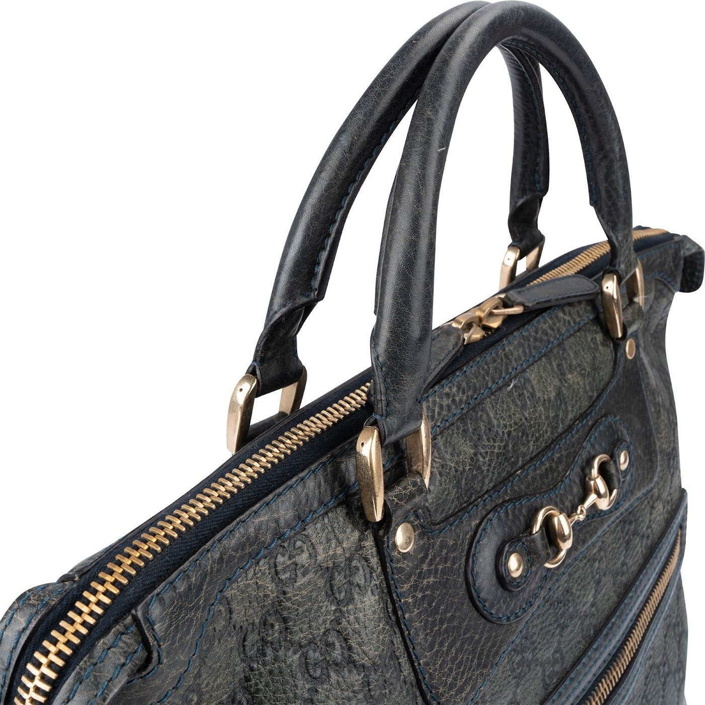 Gucci Guccissima Leather Horsebit Hobo Handbag