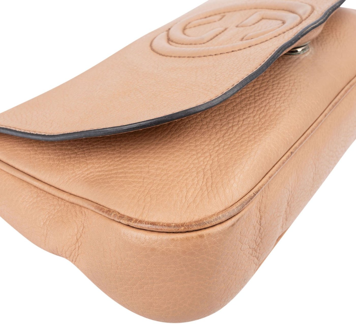 Gucci Grained Leather GG Soho Crossbody Bag