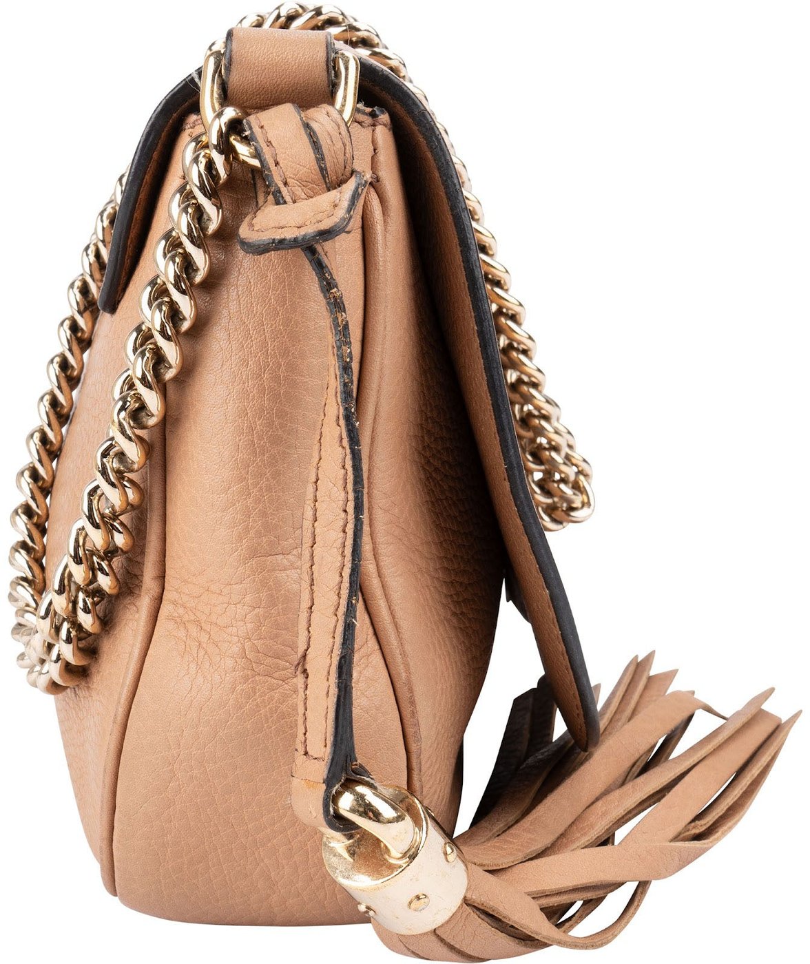 Gucci Grained Leather GG Soho Crossbody Bag