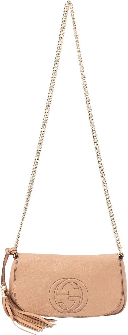 Gucci Grained Leather GG Soho Crossbody Bag