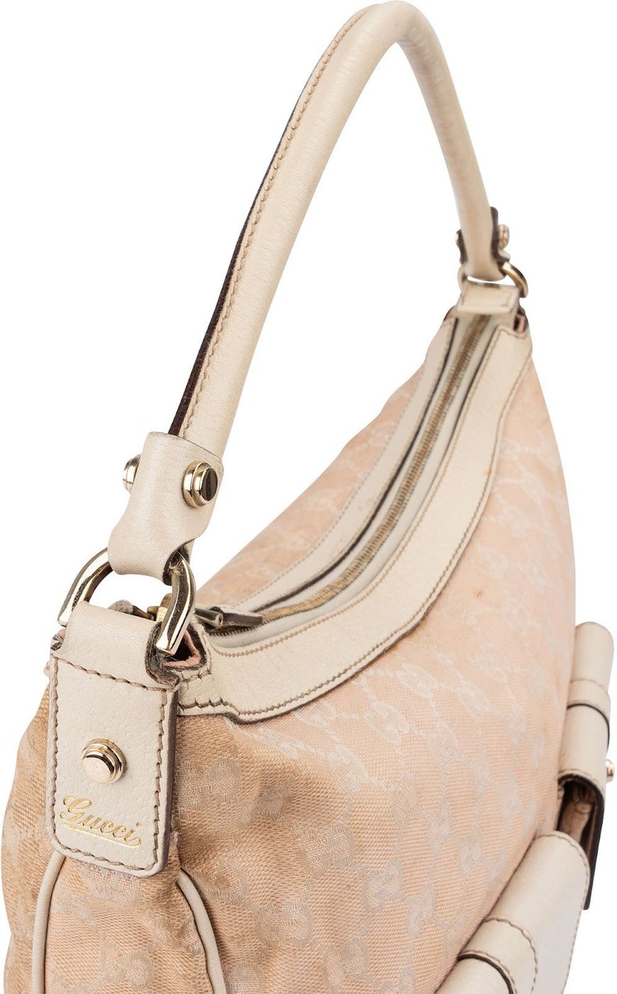 Gucci Monogram GG Canvas D-Ring Double Pocket Shoulder Bag
