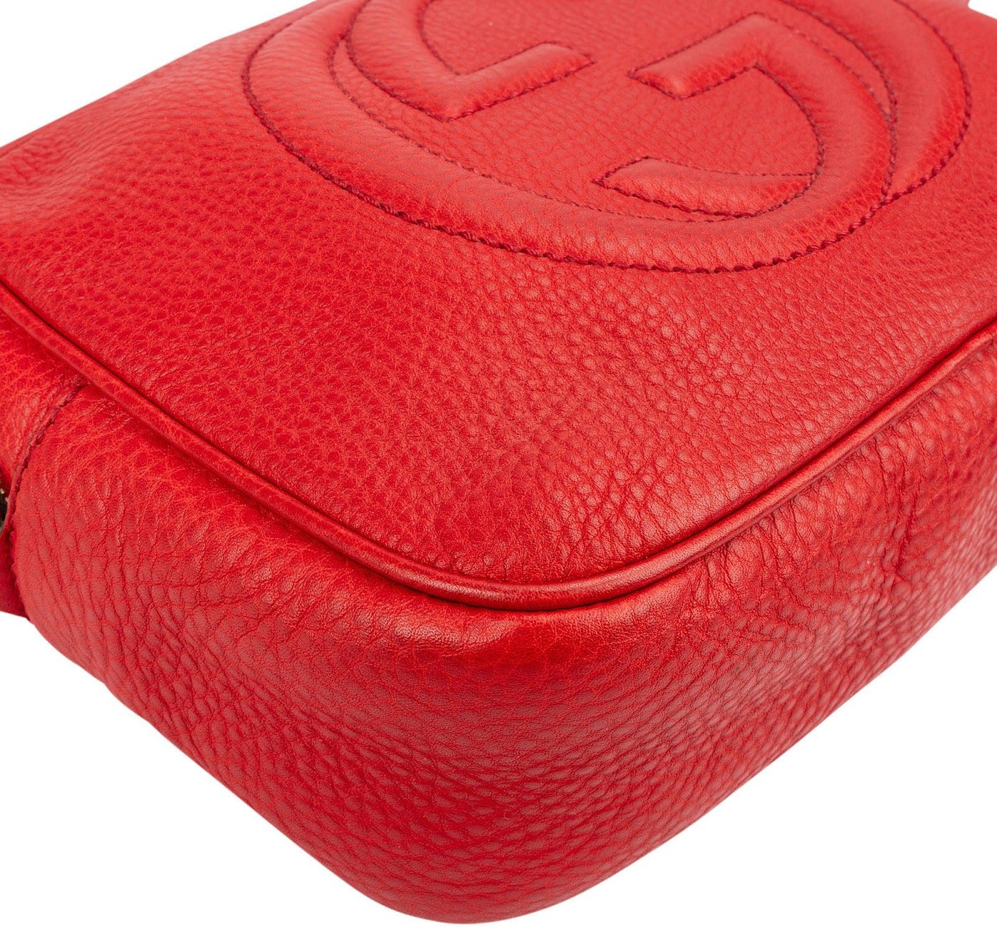 Gucci Pebbled Leather Soho GG Disco Crossbody Bag
