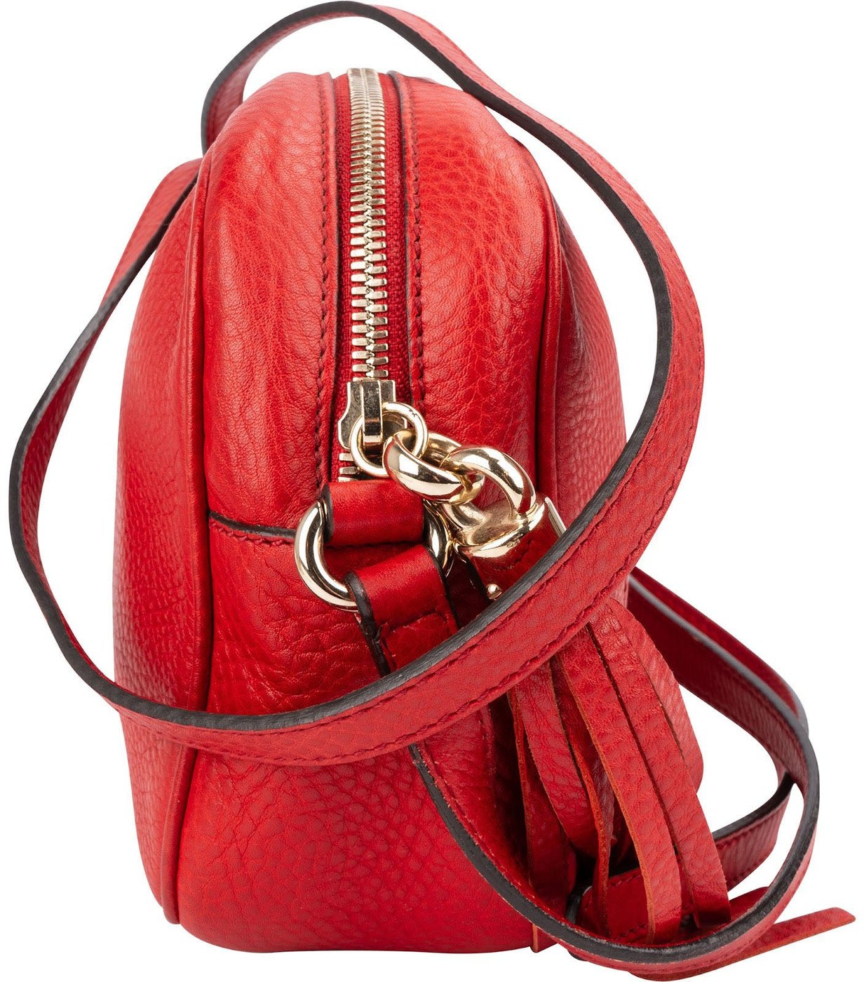 Gucci Pebbled Leather Soho GG Disco Crossbody Bag