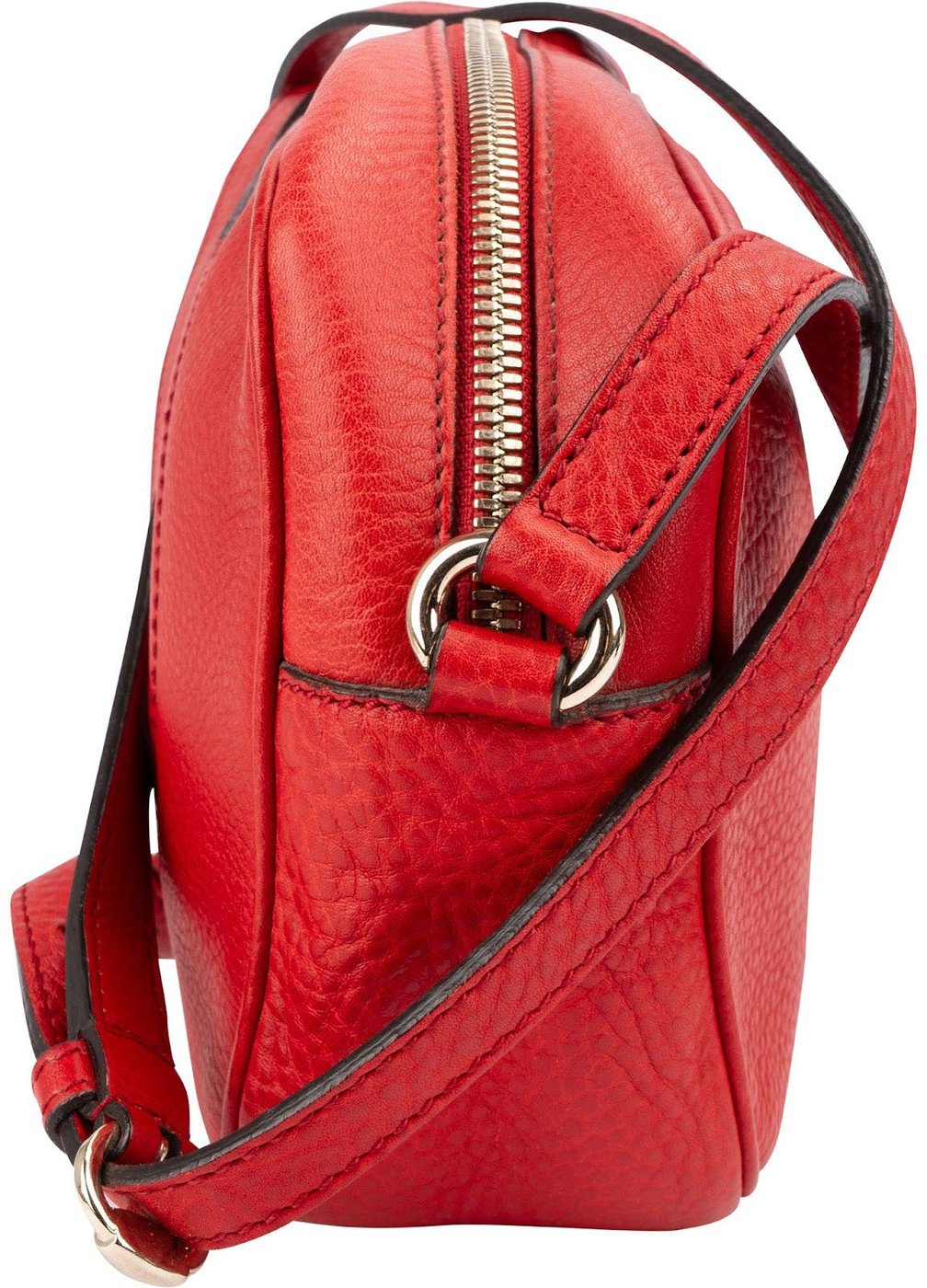 Gucci Pebbled Leather Soho GG Disco Crossbody Bag