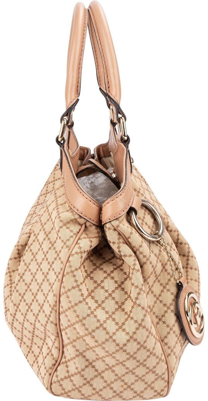 Gucci Diamante Monogram Canvas Sukey Handbag