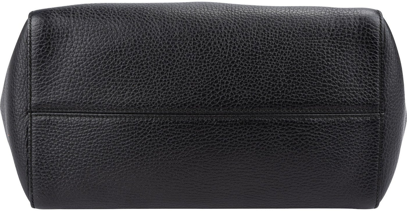 Gucci Black Grained Leather Swing Tote Shopper Shoulder Bag