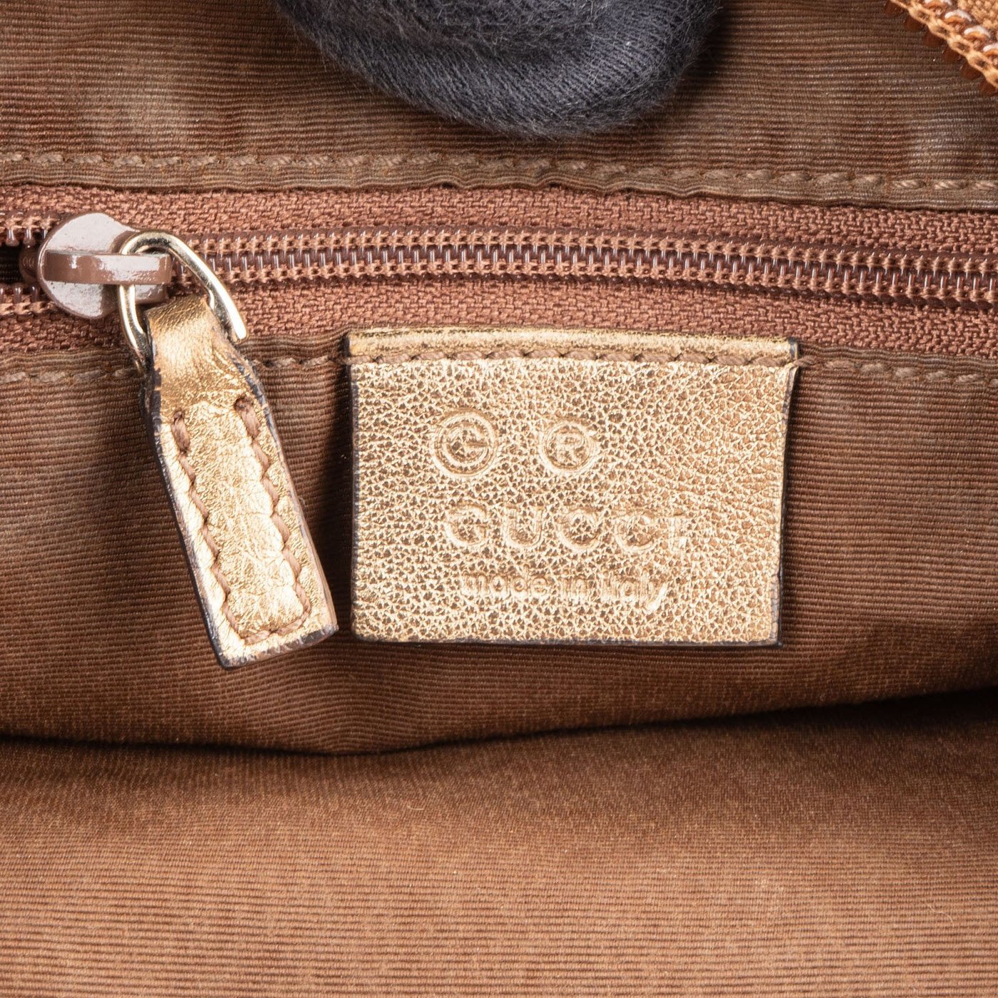 Gucci Gold Monogram GG Canvas Britt Interlocking G Hobo Shoulder Bag