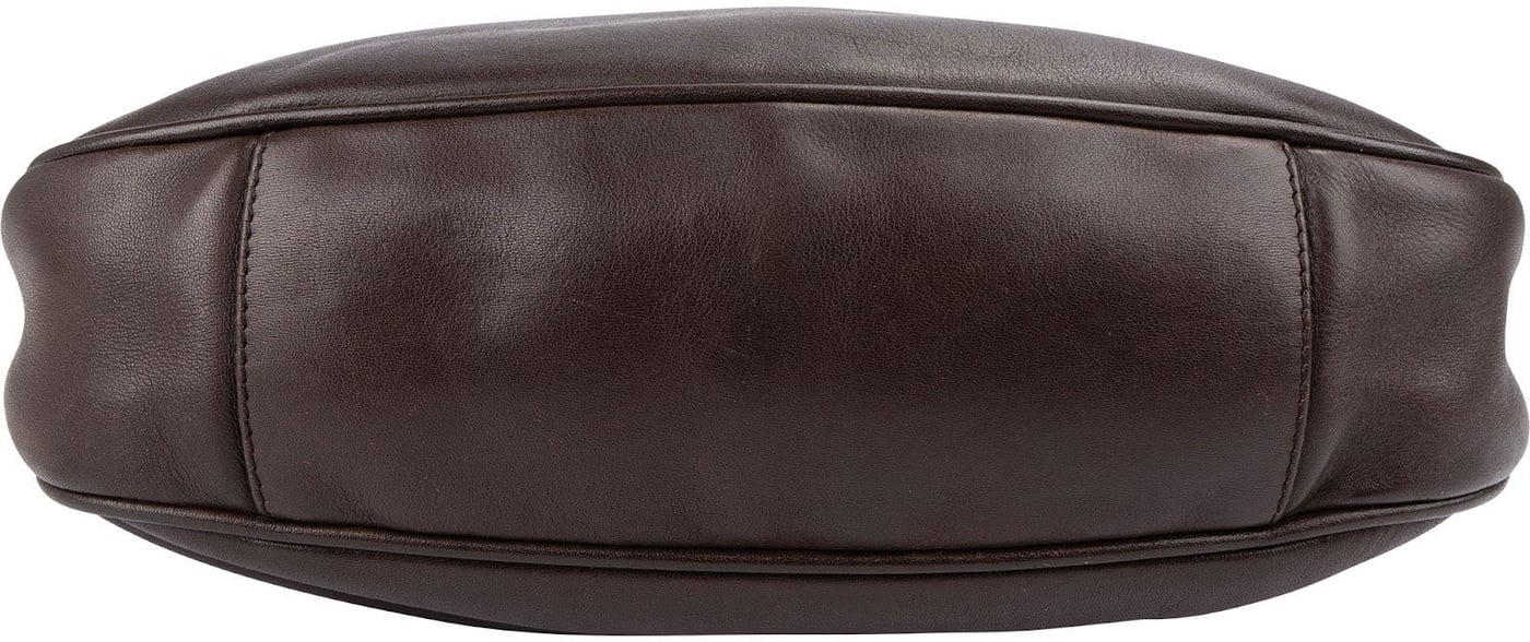 Gucci Brown Leather Bamboo Handle Hobo Handbag