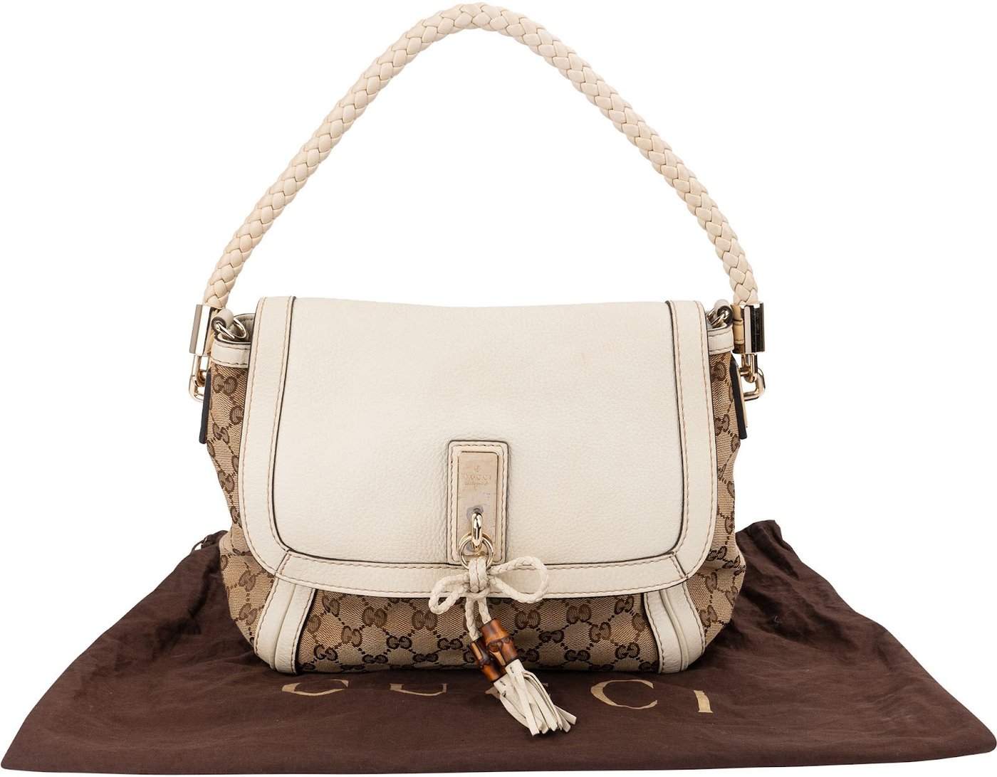 Gucci Monogram GG Canvas Bella Flap Shoulder Bag