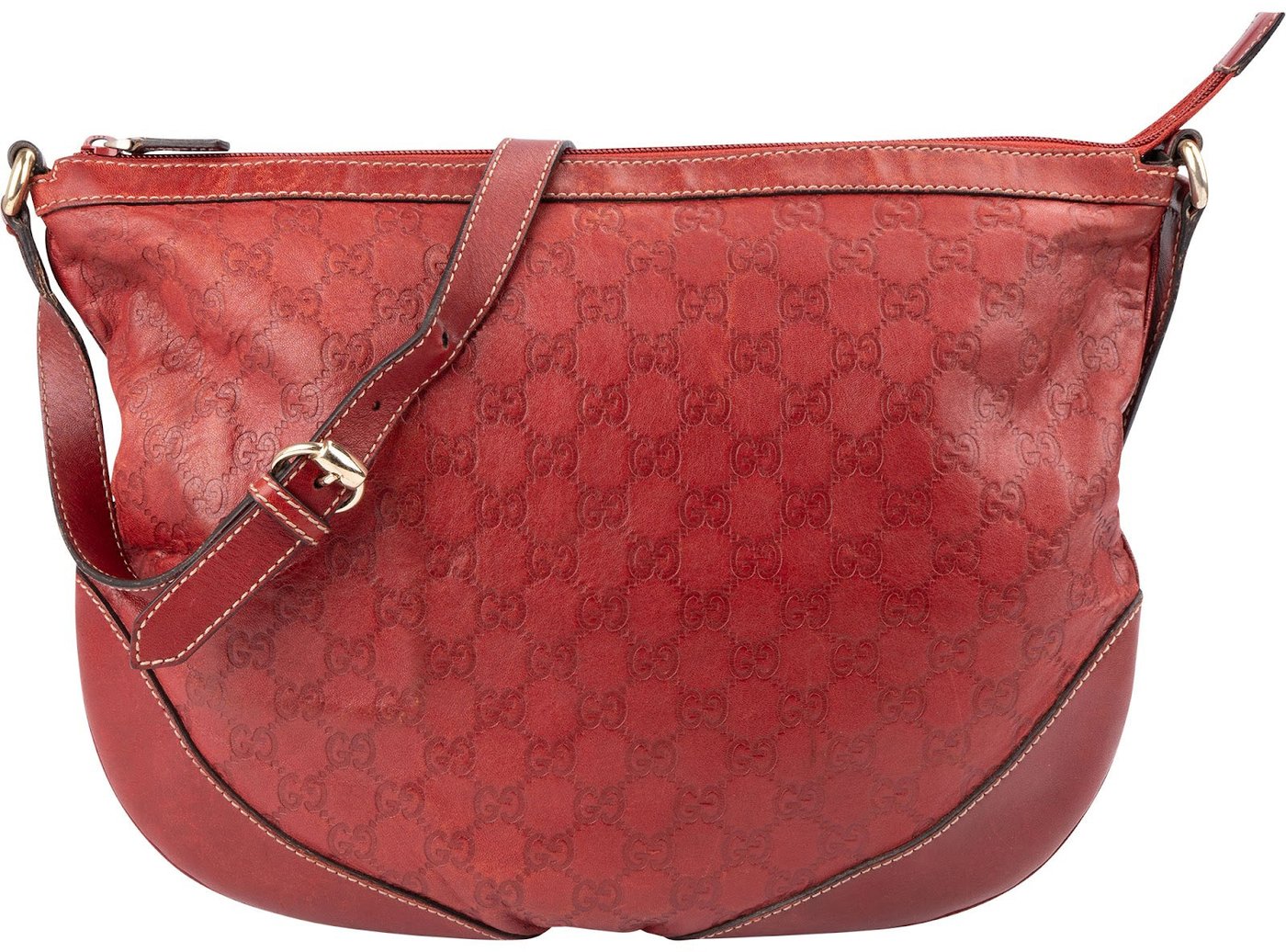 Gucci Guccissima Leather Messenger Crossbody Bag