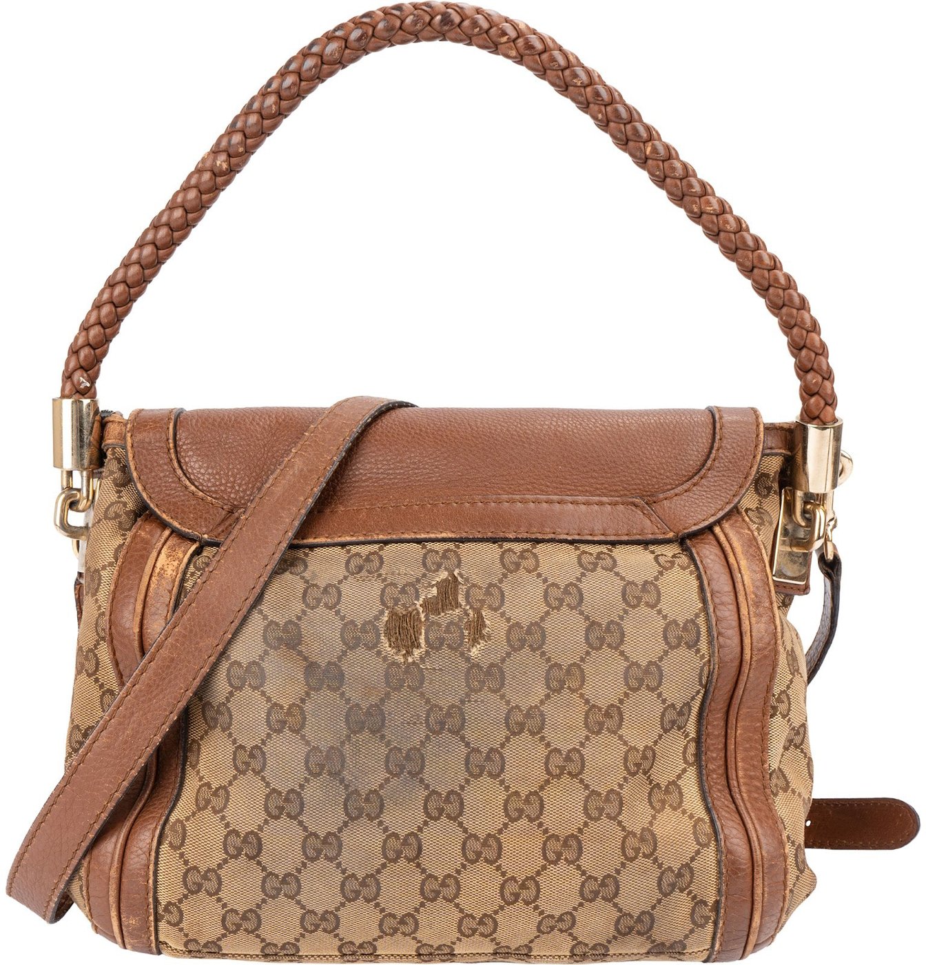 Gucci Monogram GG Canvas Bella Flap Handbag