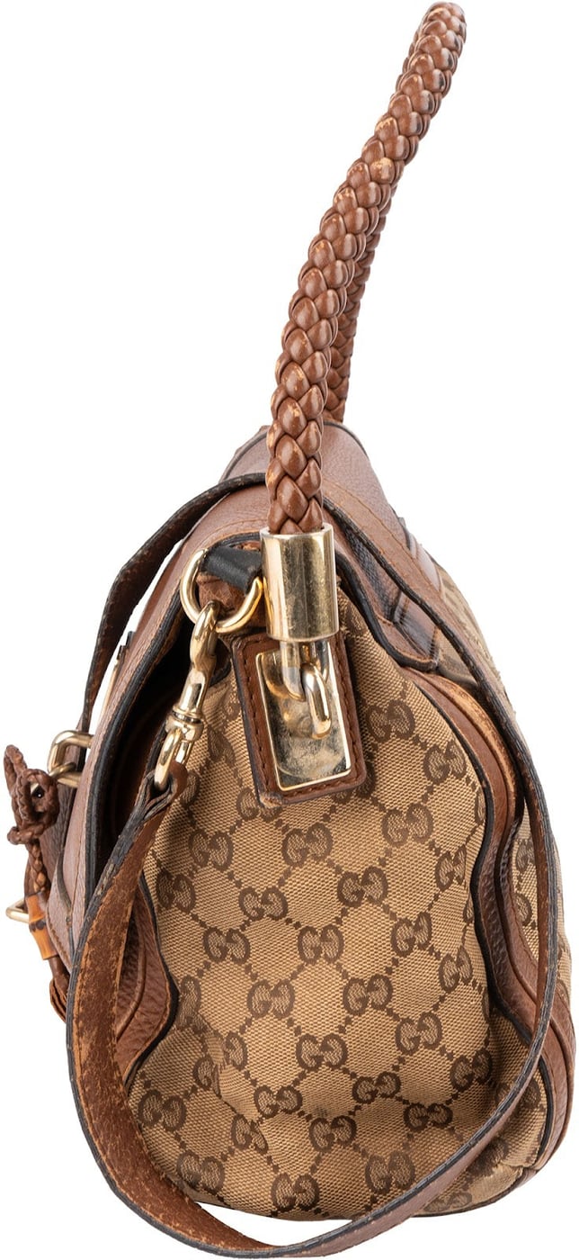 Gucci Monogram GG Canvas Bella Flap Handbag