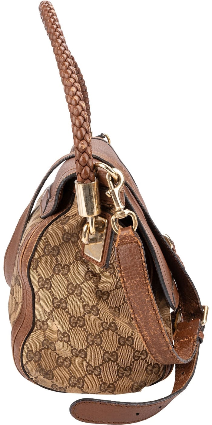 Gucci Monogram GG Canvas Bella Flap Handbag
