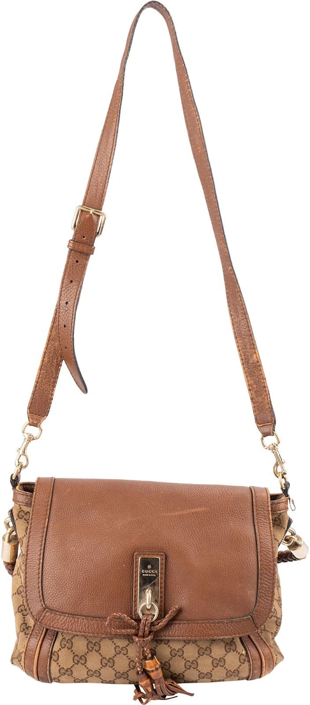 Gucci Monogram GG Canvas Bella Flap Handbag