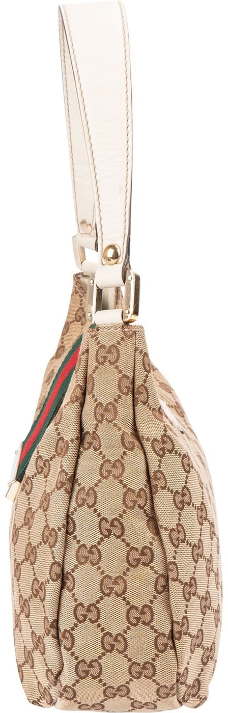 Gucci Monogram GG Canvas Web Hobo Shoulder Bag