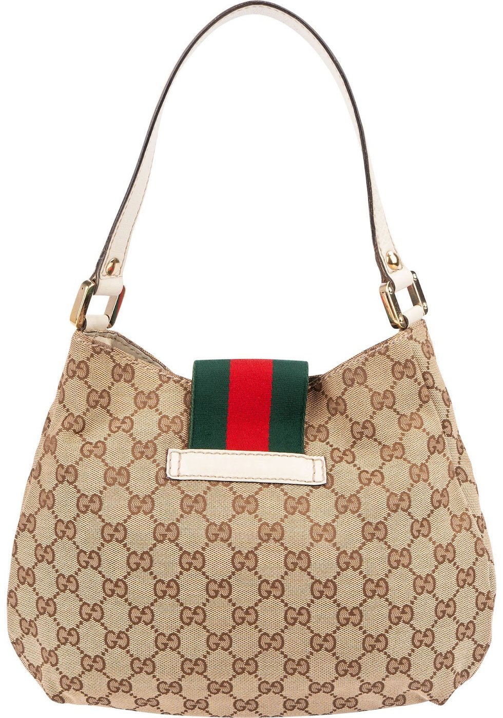 Gucci Monogram GG Canvas Web Hobo Shoulder Bag