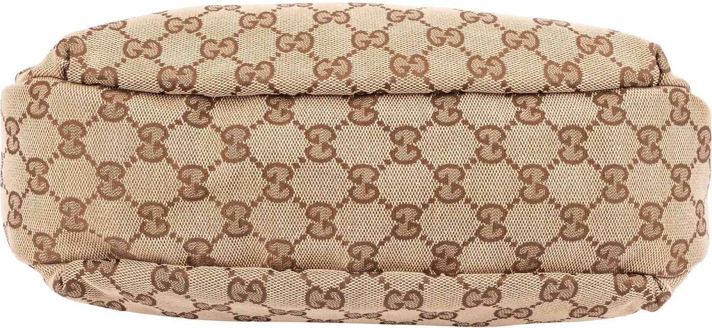 Gucci Monogram GG Canvas Web Hobo Shoulder Bag