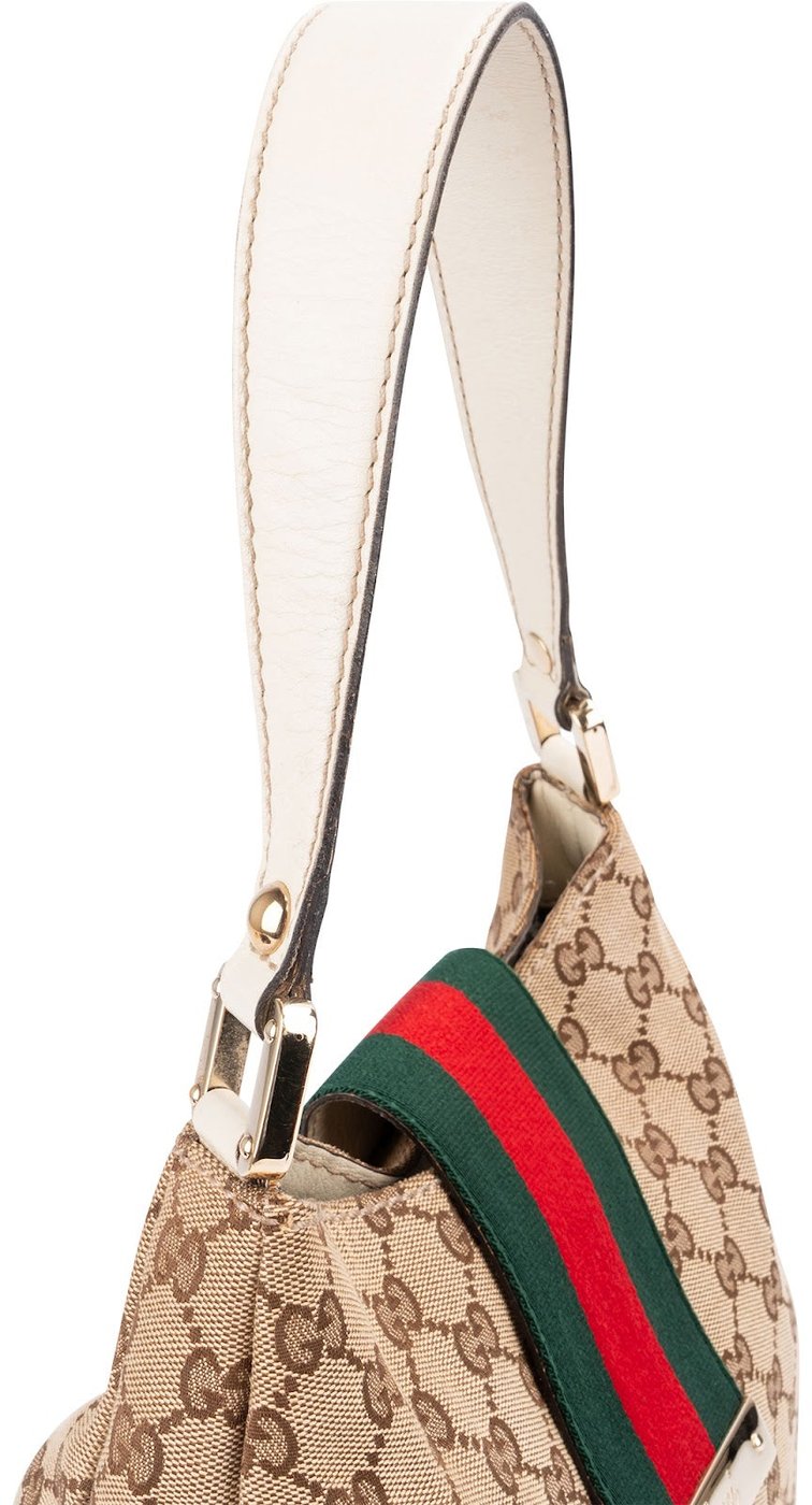 Gucci Monogram GG Canvas Web Hobo Shoulder Bag