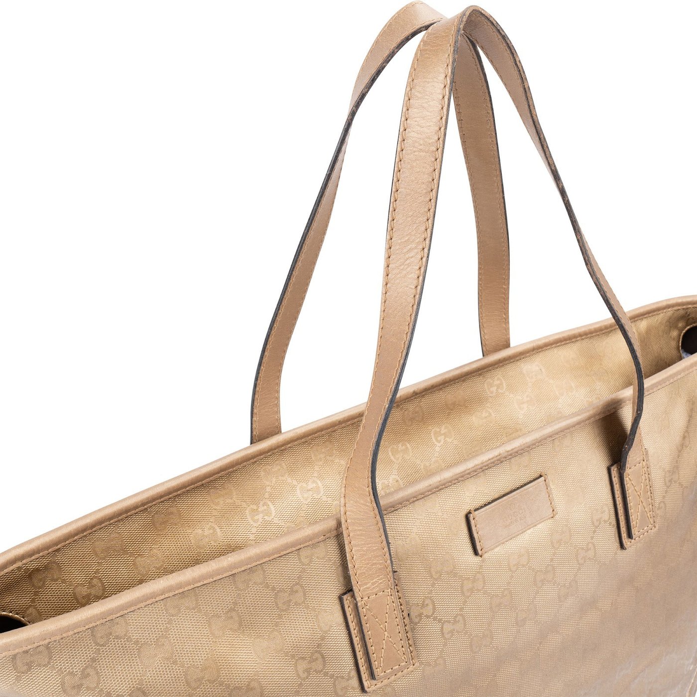 Gucci Golden Monogram GG Tote Shoulder Bag