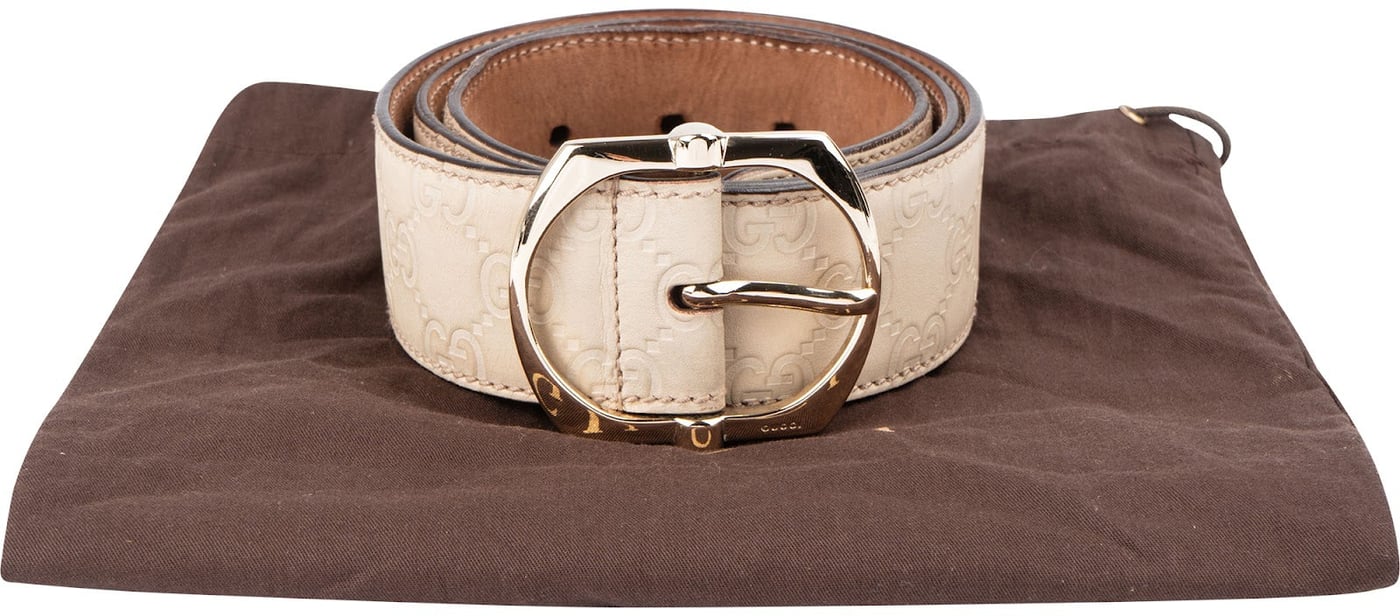 Gucci Guccissima Leather G-Buckle Belt (85 / 34)