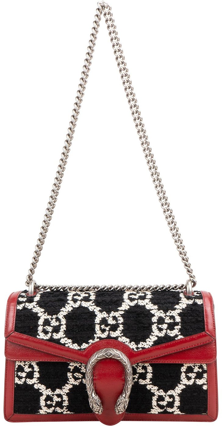 Gucci Monogram GG Tweed Dionysus Shoulder Shoulder Bag