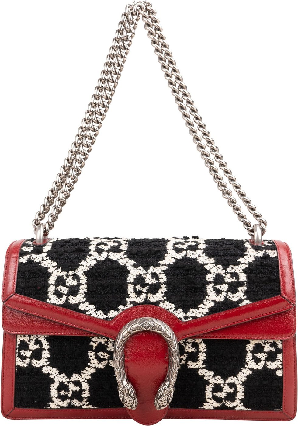 Gucci Monogram GG Tweed Dionysus Shoulder Shoulder Bag