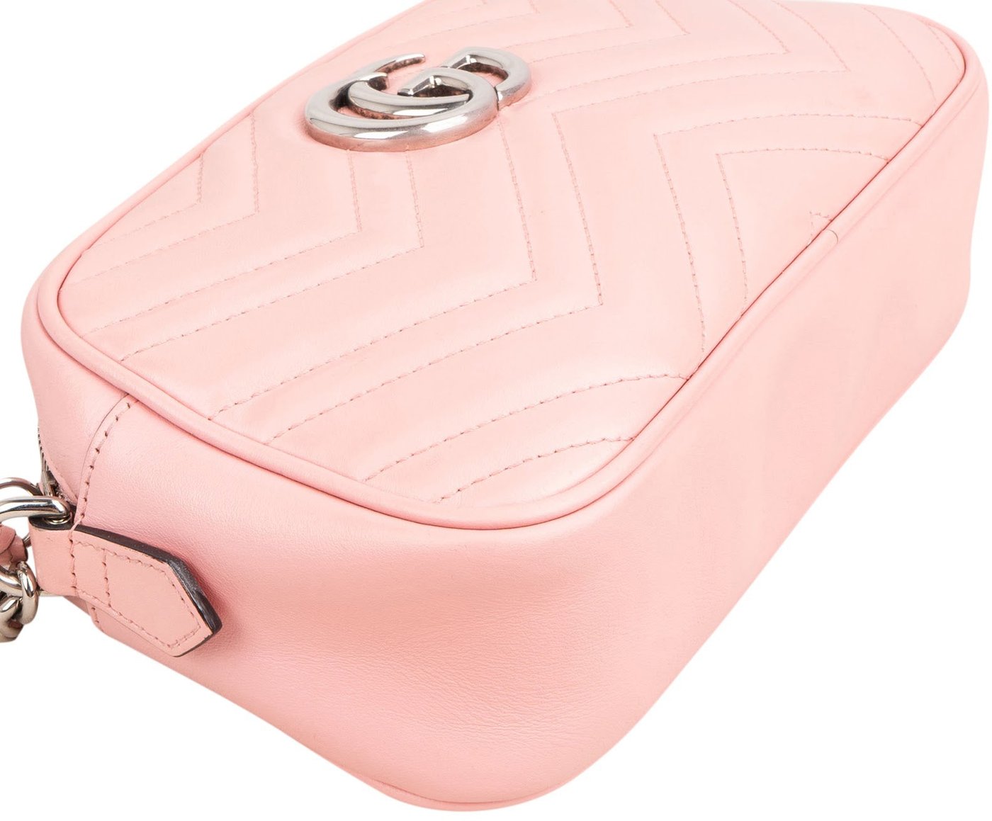 Gucci Monogram Matelassé Leather GG Marmont Camera Crossbody Bag