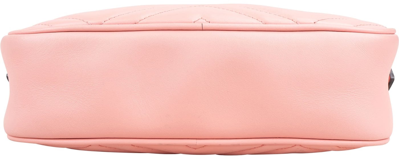 Gucci Monogram Matelassé Leather GG Marmont Camera Crossbody Bag