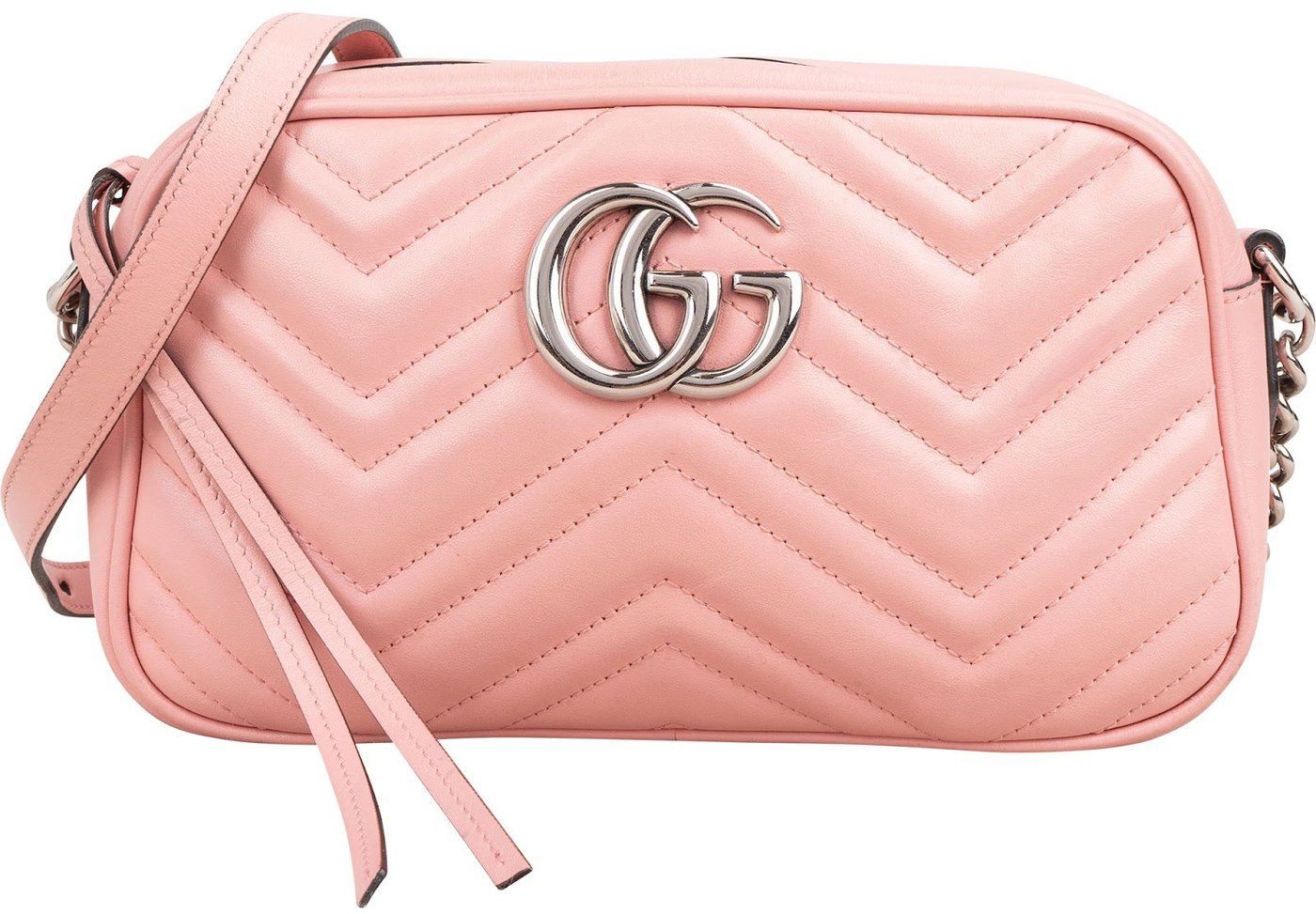 Gucci Monogram Matelassé Leather GG Marmont Camera Crossbody Bag
