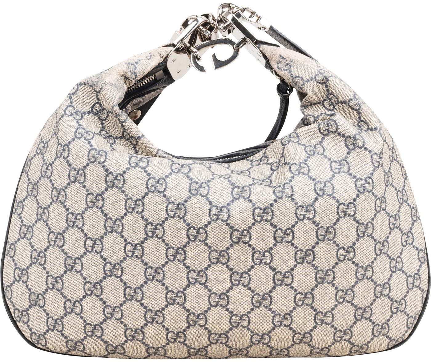 Gucci Monogram GG Supreme Attache Hobo Crossbody Bag