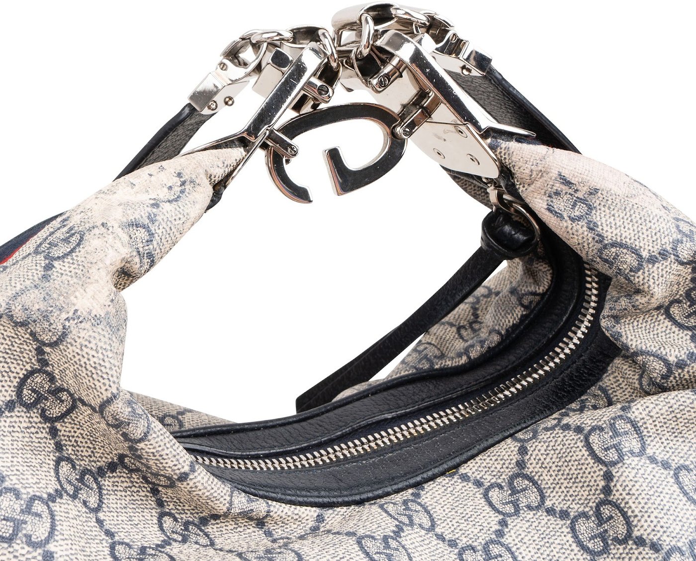 Gucci Monogram GG Supreme Attache Hobo Crossbody Bag