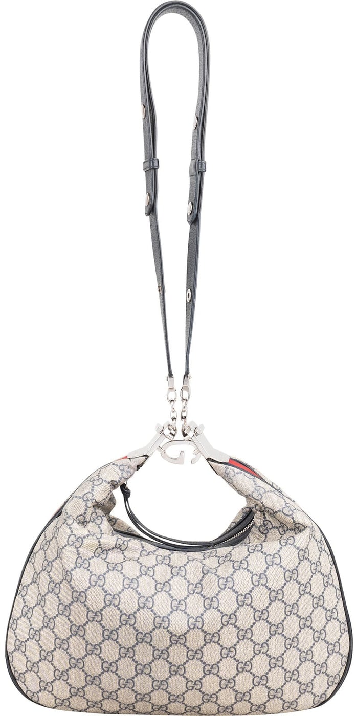 Gucci Monogram GG Supreme Attache Hobo Crossbody Bag