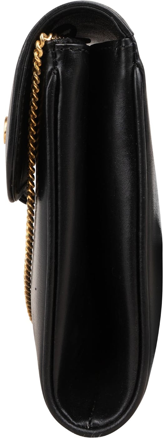 Gucci Leather Interlocking GG Chain Crossbody Bag