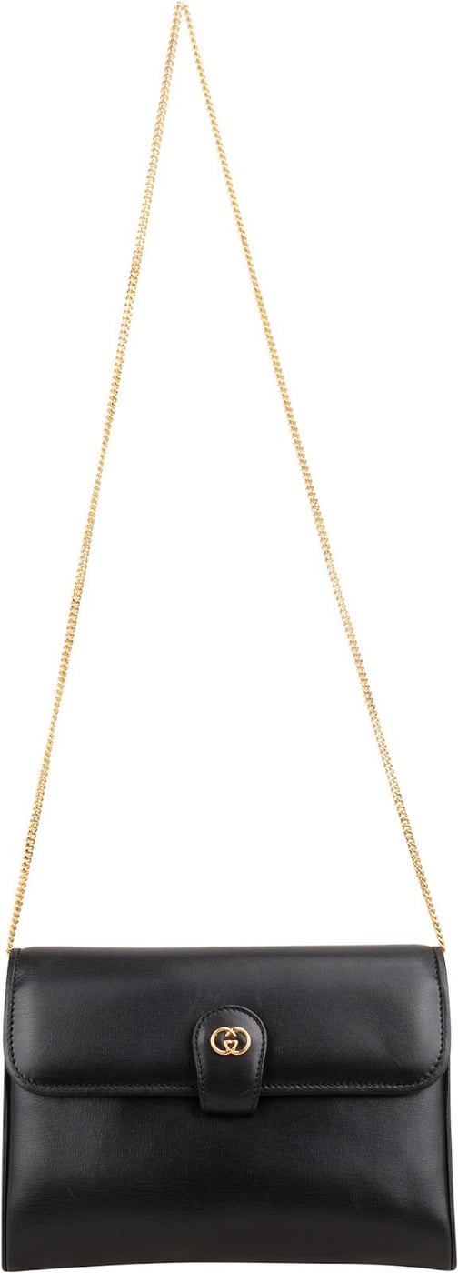 Gucci Leather Interlocking GG Chain Crossbody Bag