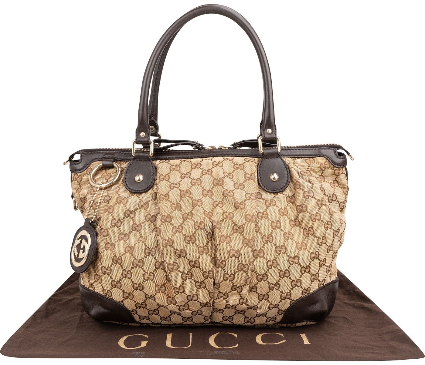 Gucci Monogram GG Canvas Sukey Tote Handbag