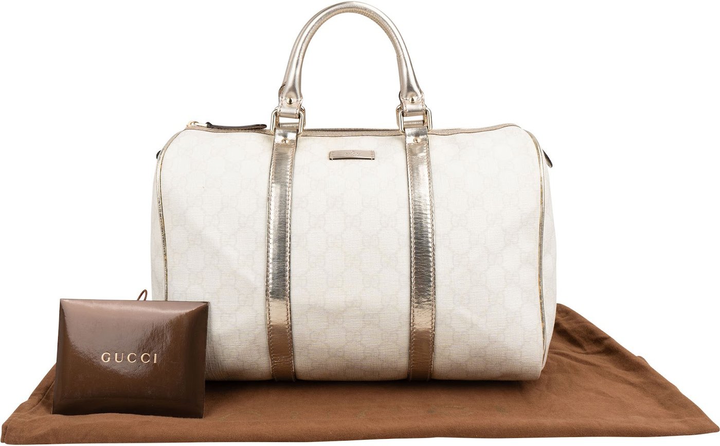 Gucci Monogram GG Crystal Joy Boston Bag Handbag