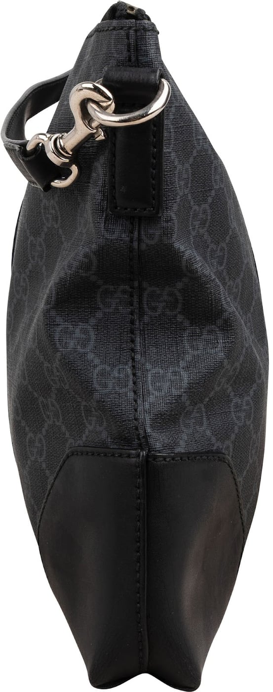 Gucci Monogram GG Black Supreme Web Messenger Crossbody Bag