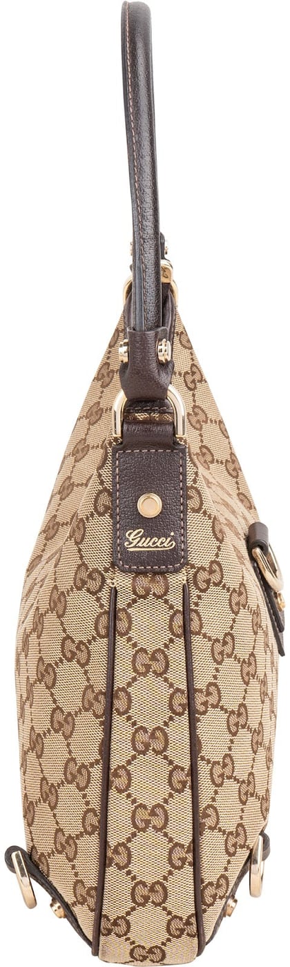 Gucci Monogram GG Canvas Abbey D-Ring Hobo Shoulder Bag